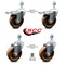 Service Caster 4 Inch High Temp Phenolic Swivel 12mm Stem Caster Total Lock Brake SCC, 2PK SCC-TSTTL20S414-PHRHT-M1215-2-S-2 - alternate 3